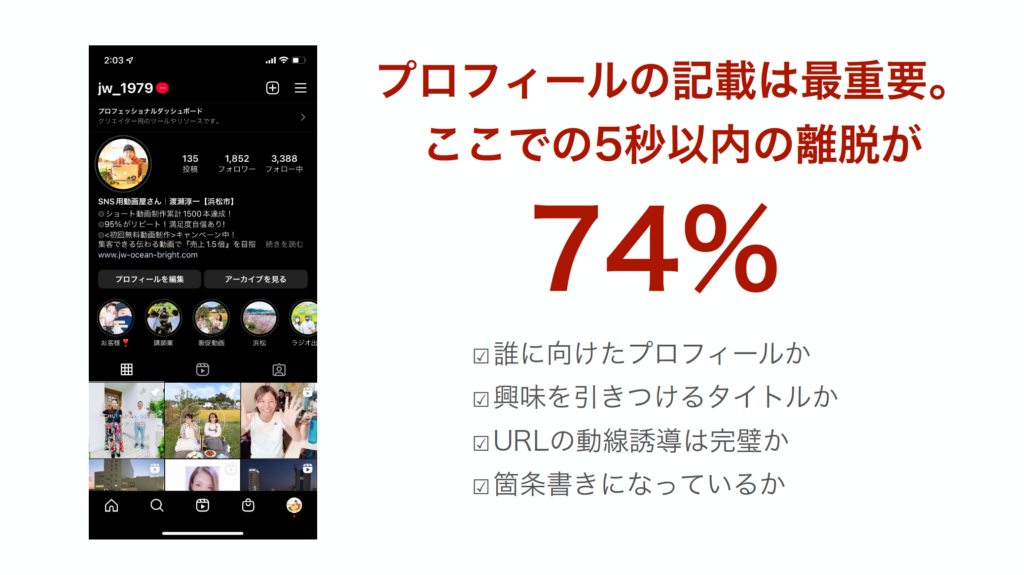 プロフィールの記載は最重要